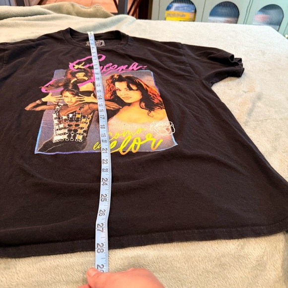 Selena Black Graphic Men's T-Shirt Large Como La Flor - Picture 4 of 5